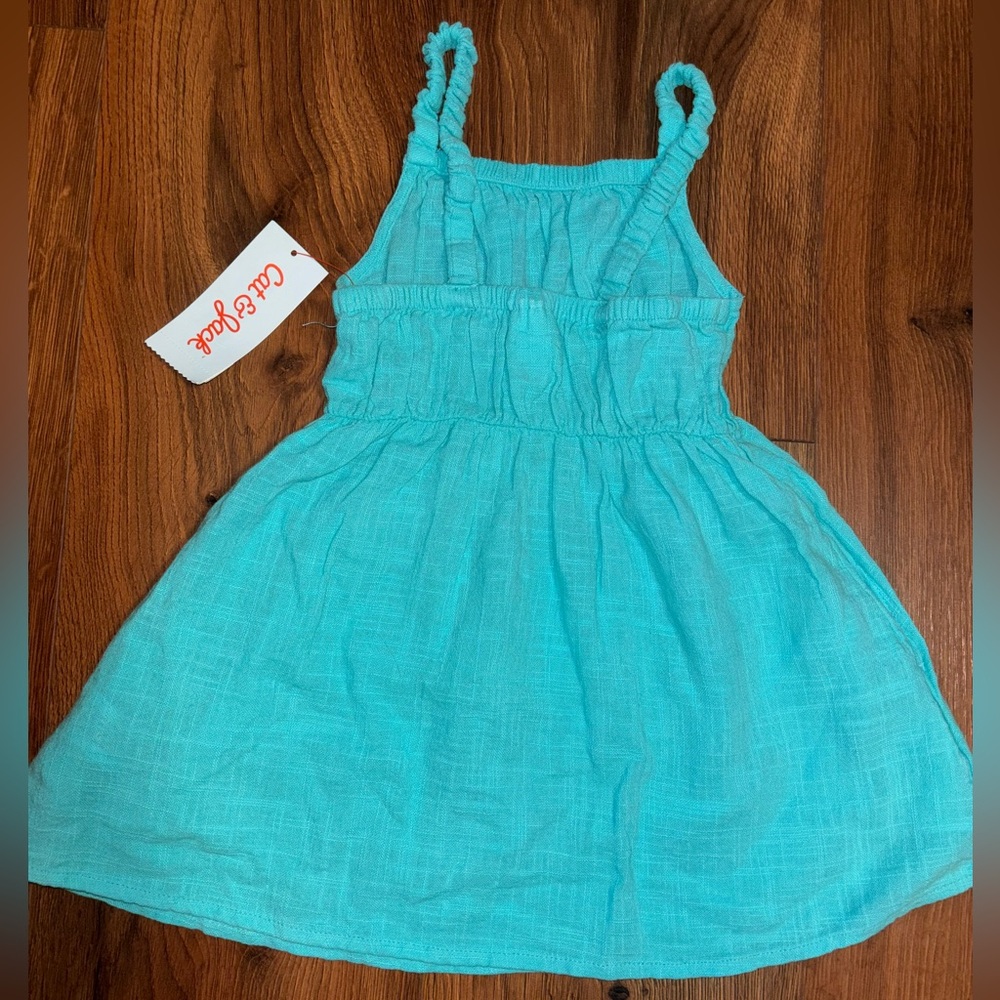 Cat & Jack Toddler Girls Sleeveless Gauze Tank Dress - Blue 2t - Picture 2 of 2